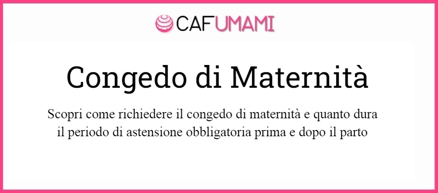 Congedo di Maternità