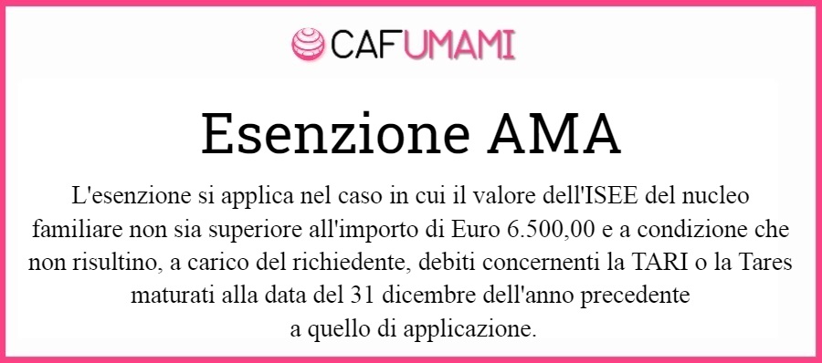 Esenzione Ama